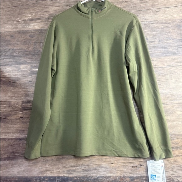 Race Ready Classic Olive Green Women's Half Zip Pullover - Picture 1 of 10
